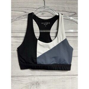 ALLFENIX sports bra womens SIZE SMALL  steel colorblock padded